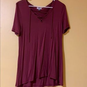 Maroon old navy shirt